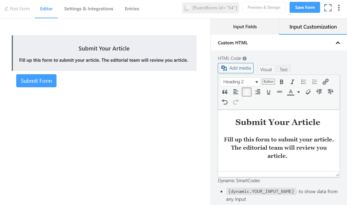 How to Use Rich Content Editor in WordPress - Fluent Forms