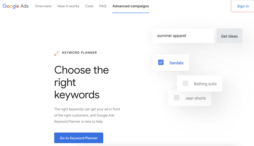 Google Keyword Planner - as a keyword research tool