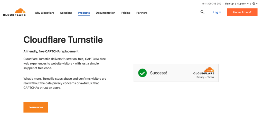 Cloudflare Turnstile integration with Fluent Forms
