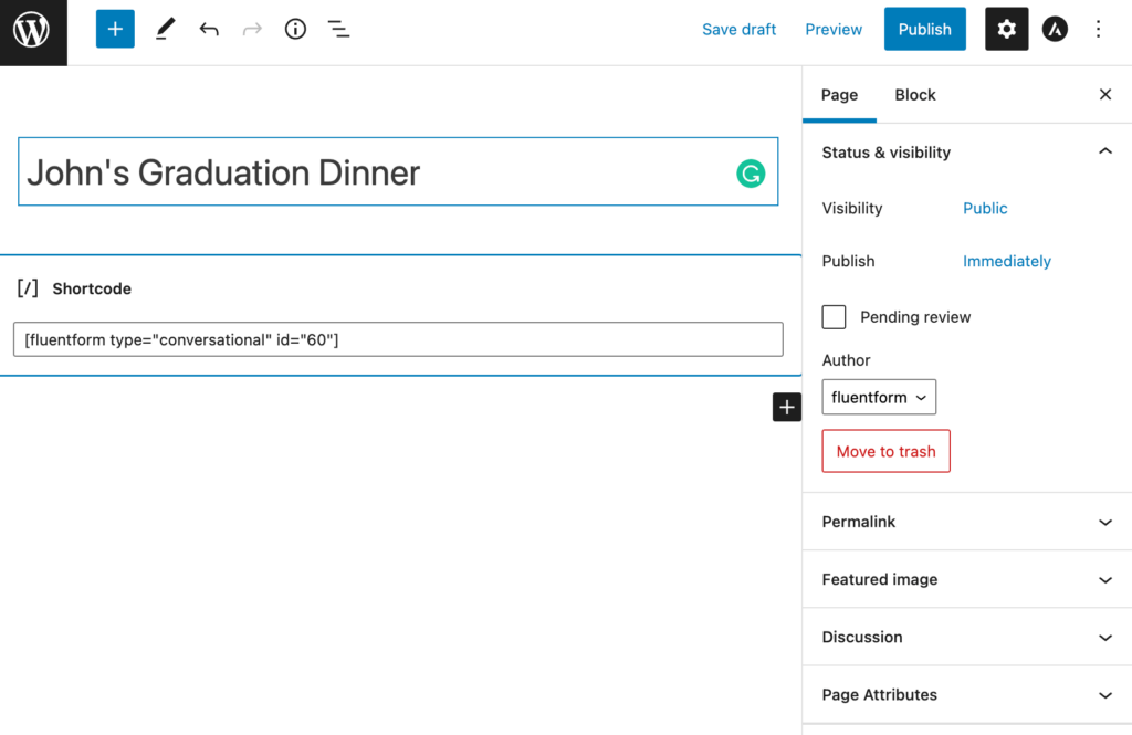 Publishing your RSVP forms