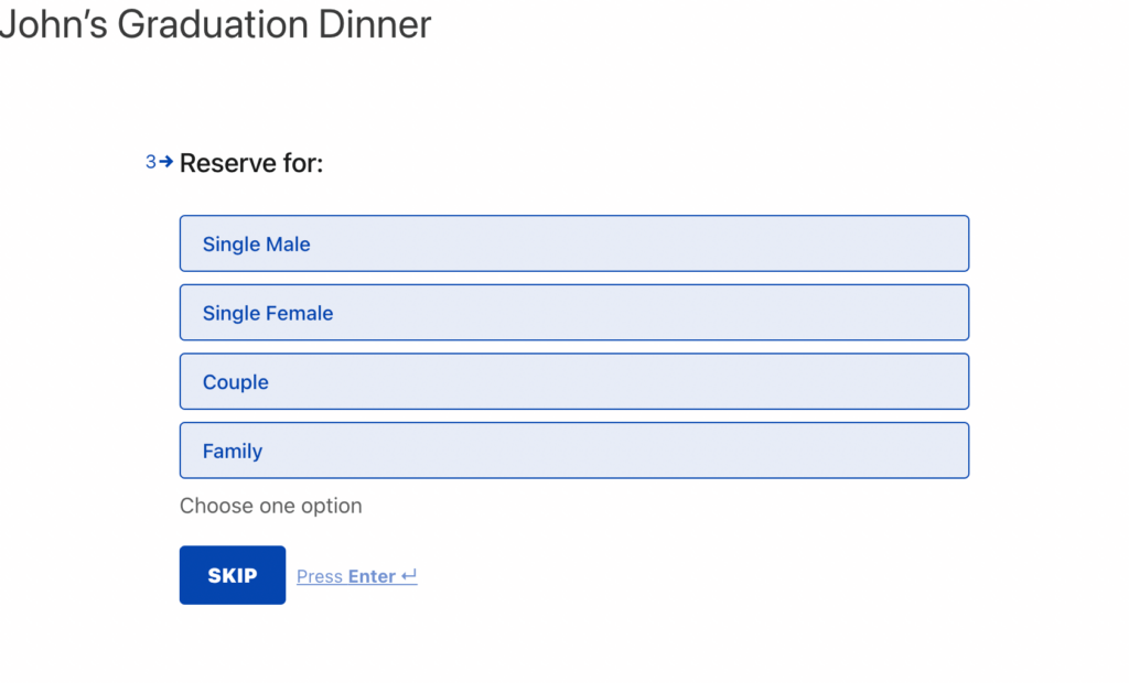 Conversational RSVP forms