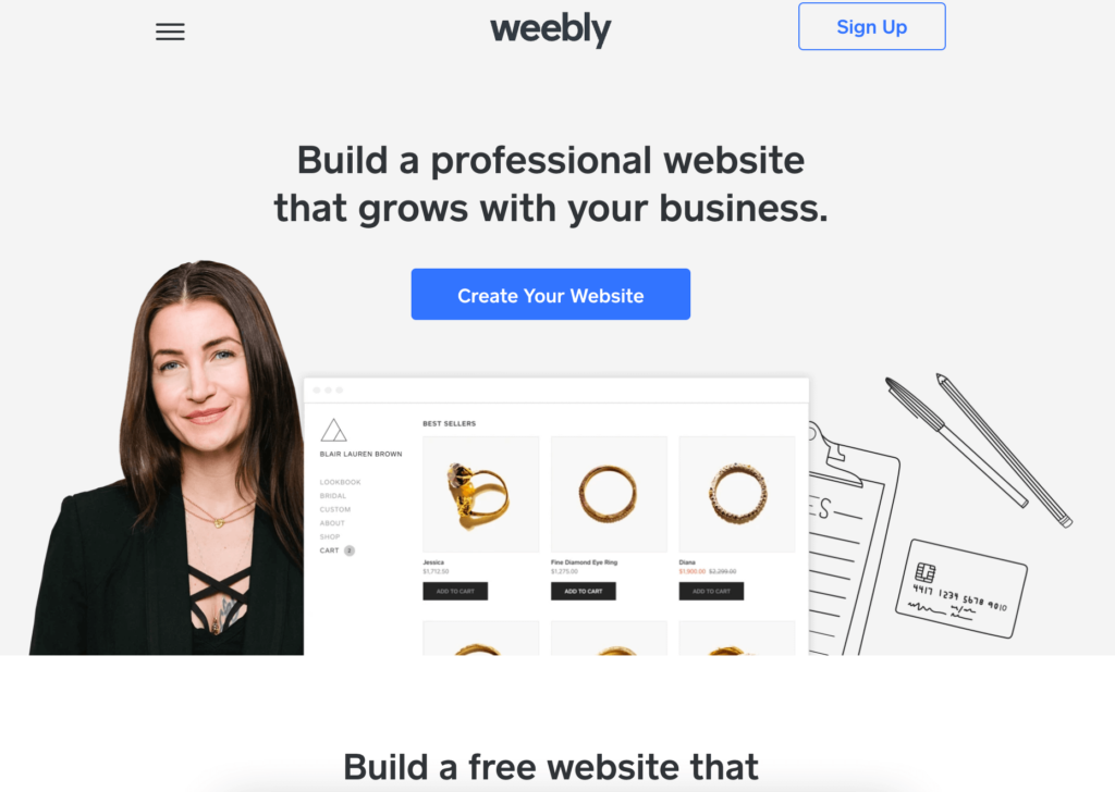 Website builder for small business - Weebly