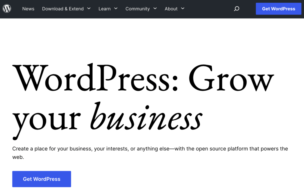 Best website builder WordPress - open source CMS