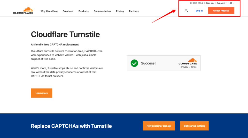 Creating Cloudflare Turnstile Account