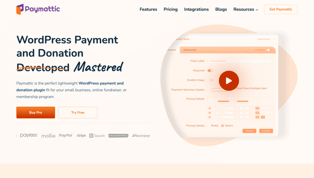 Paymattic - WordPress Payment Plugin