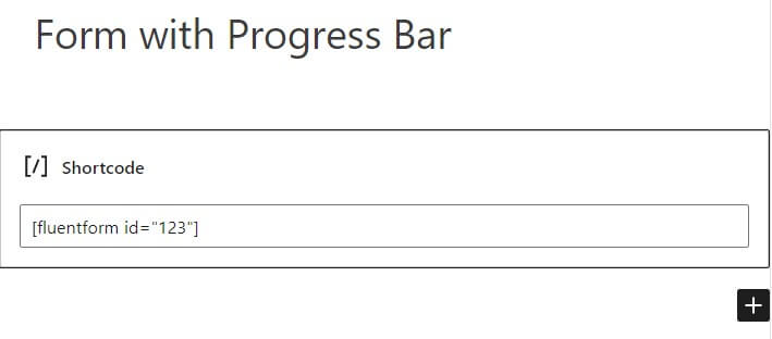 Publishing form using Shortcode