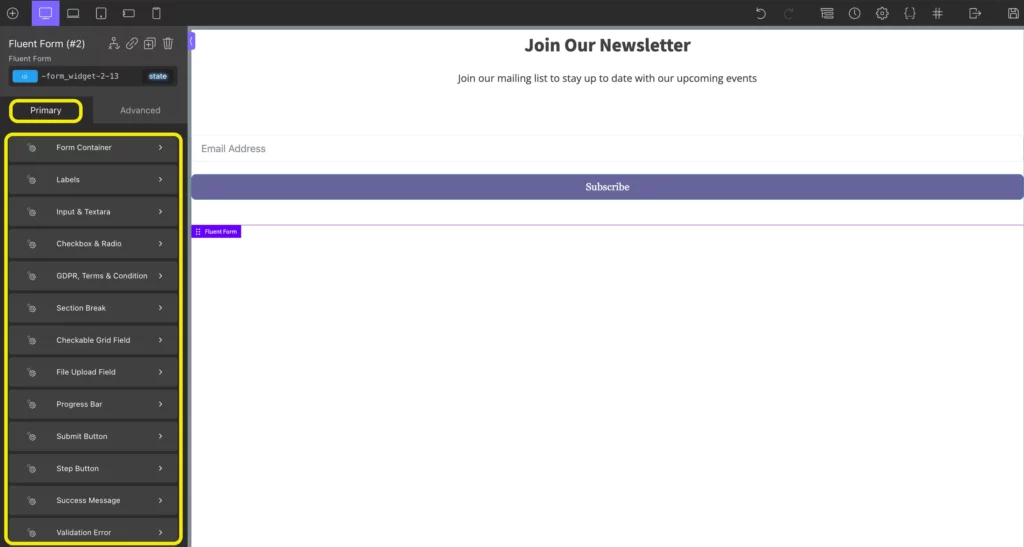 Oxygen builder Primary design