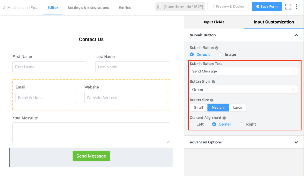 Customizing submit button 