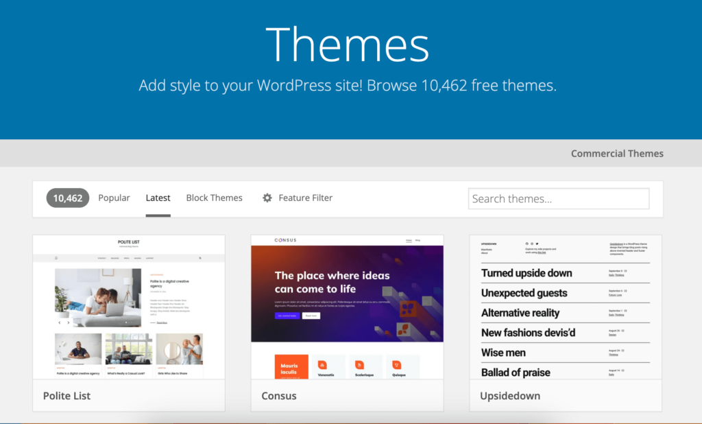 WordPress themes