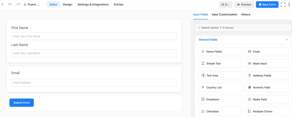 fluent forms, wordpress