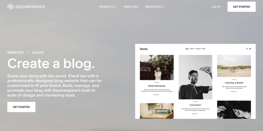 Squarespace blogging