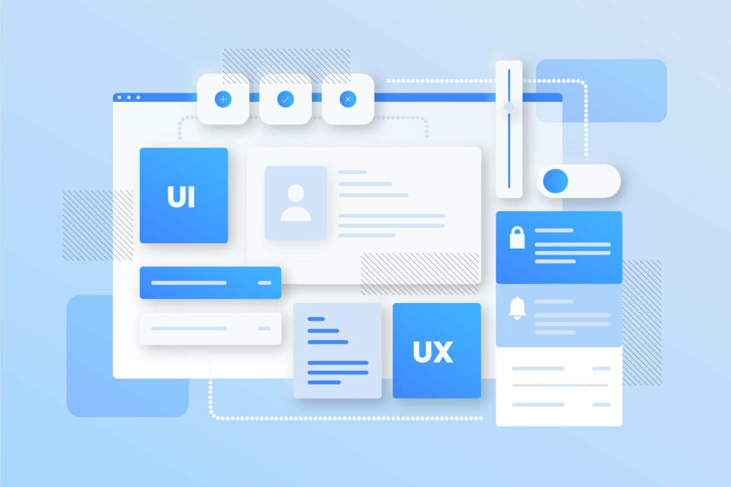 Decorative image of UI and UX