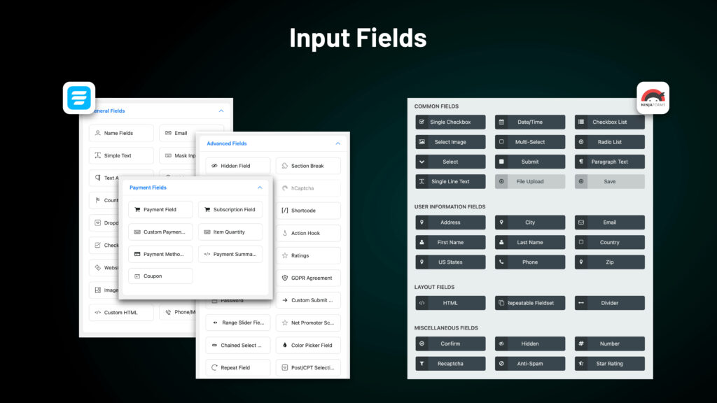 Input fields