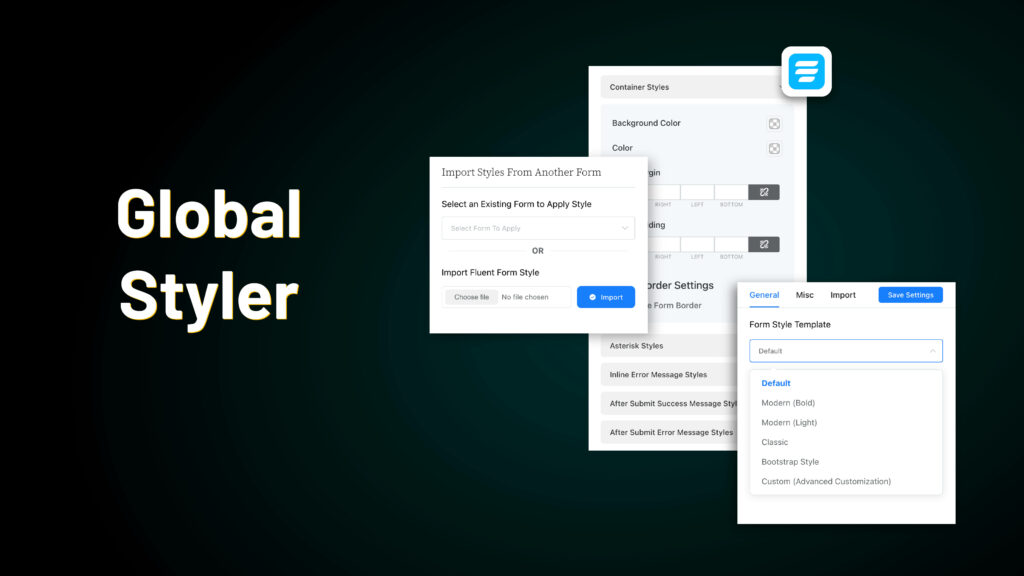 Fluent Forms Global Styler