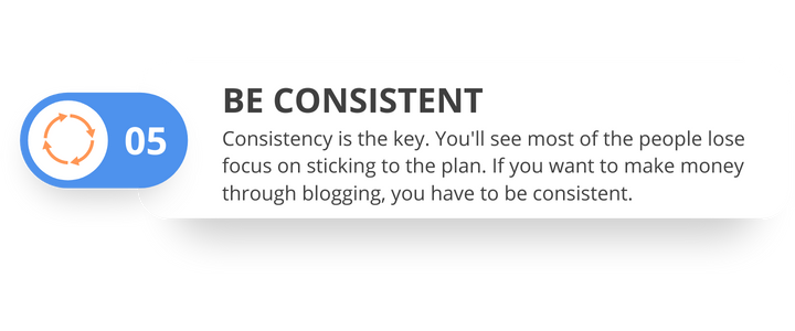 Be consistent about blogging