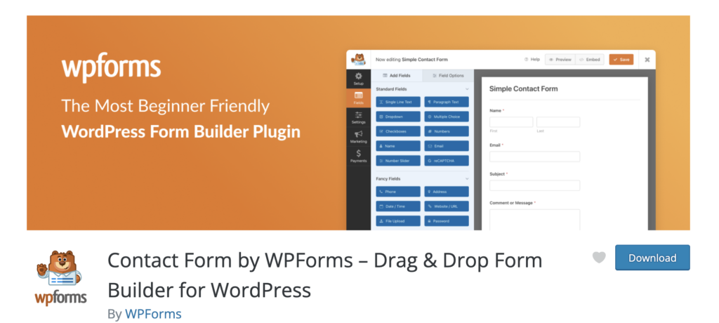 WPForms alternatives, WPForms, form builder, wordpress, plugin