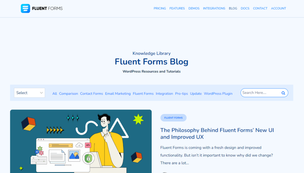 wordpress blog examples: Flunet Forms
