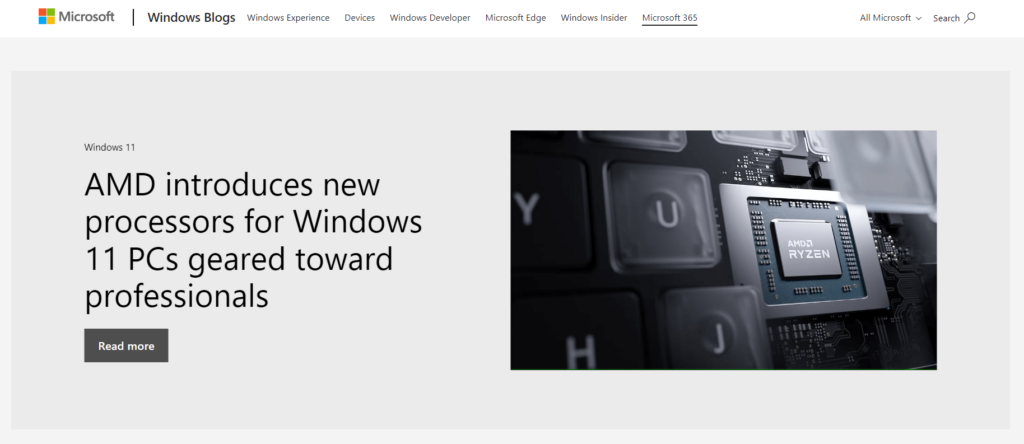 WordPress blog examples; ms windows 