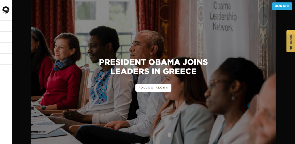 WordPress website examples: The Obama Foundation