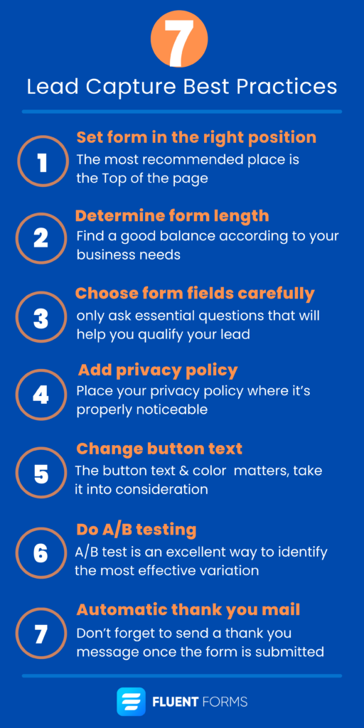 lead capture form best practices