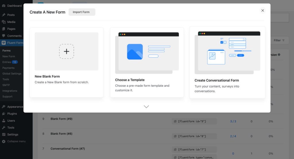 Types of forms 