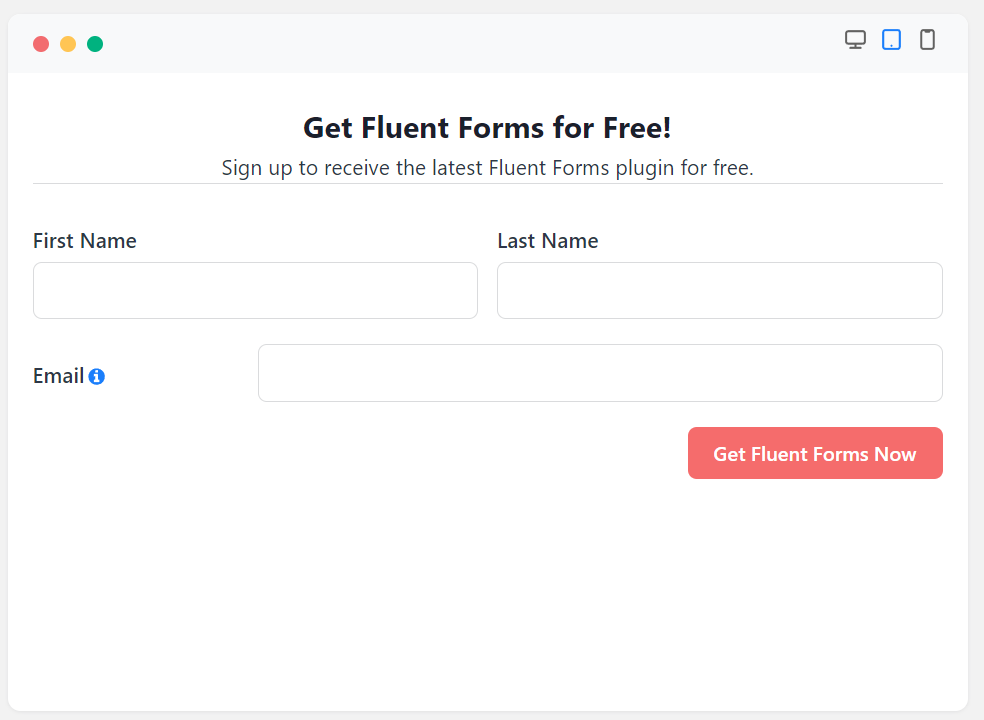 Example of Best Lead capture forms using Fluent Forms