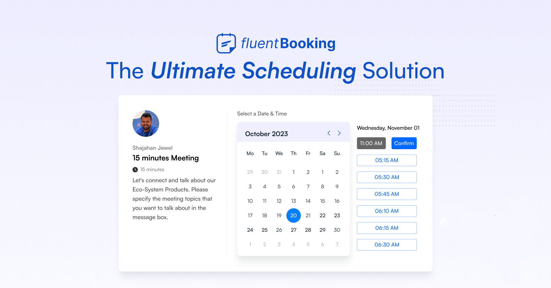 Fluent booking: the best wordpress booking plugin