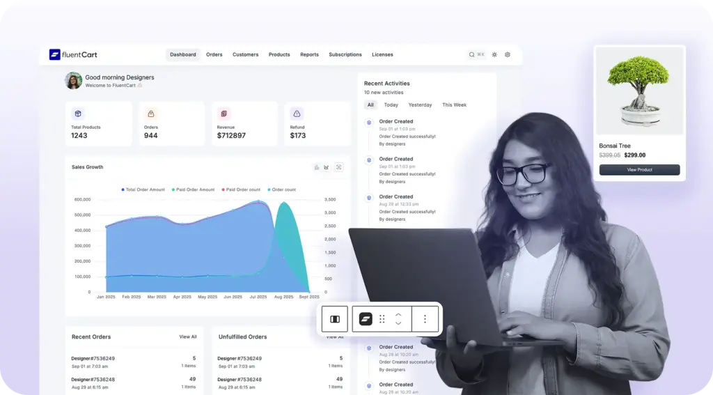 FluentCart ecommerce plugin for WordPress