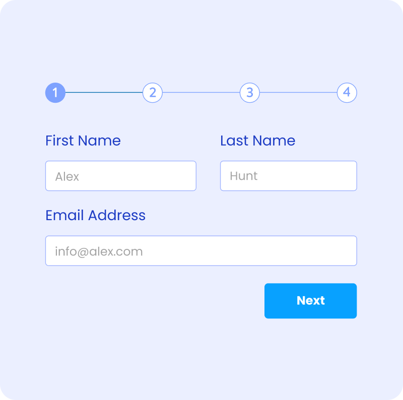 Multi-step forms