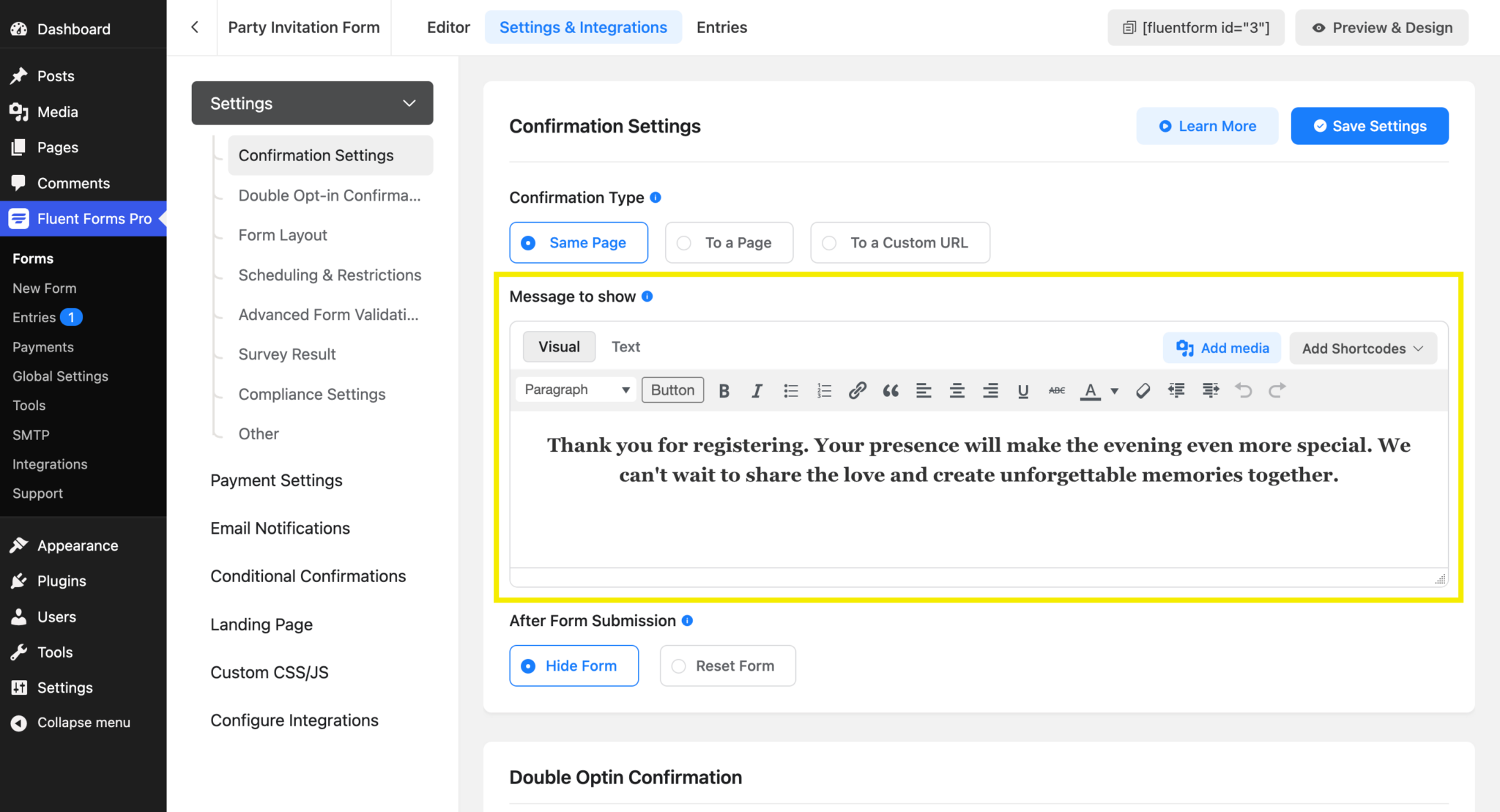 How to Create a Valentine's Day Party Invitation Form - Fluent Forms