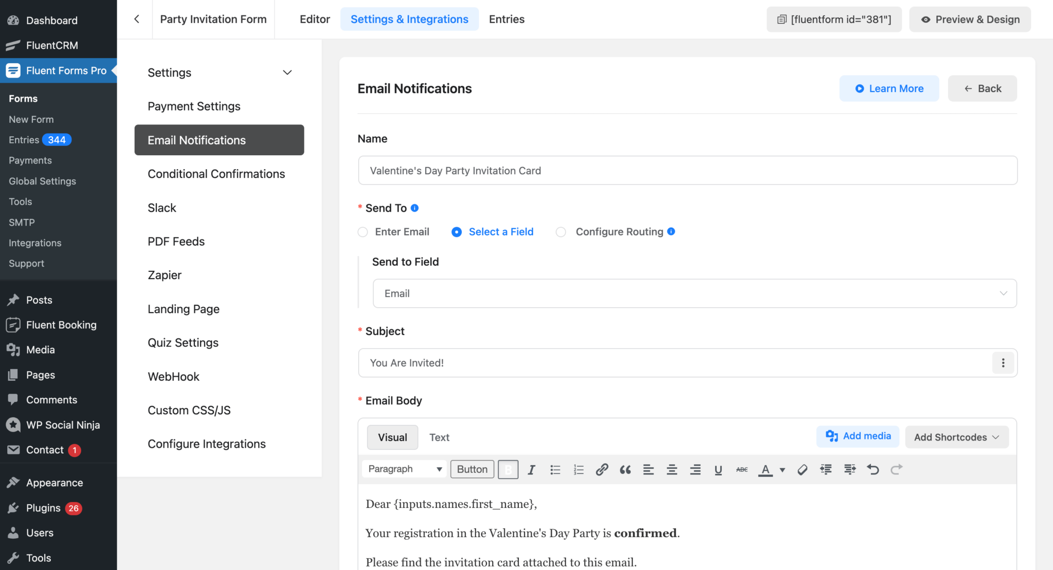 How to Create a Valentine's Day Party Invitation Form - Fluent Forms