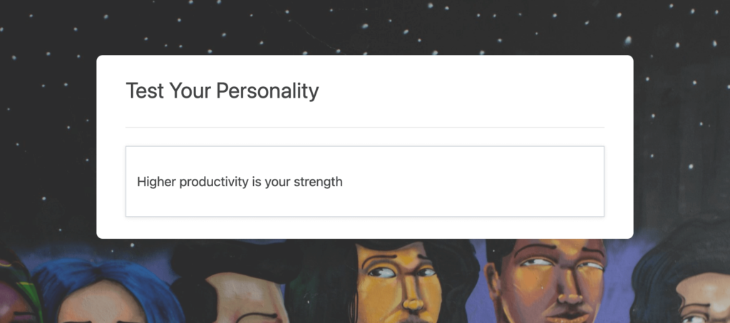 Personality Quiz in WordPress