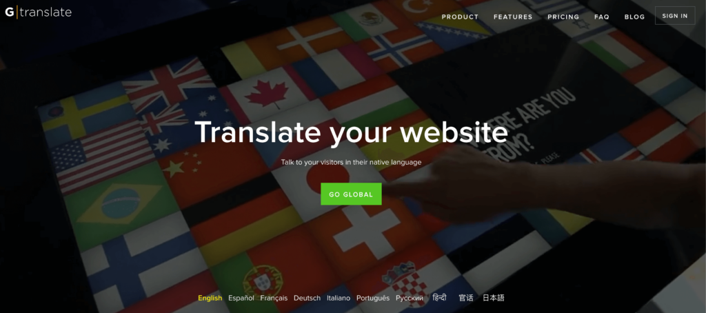 Gtranslate multilingual wordpress plugin