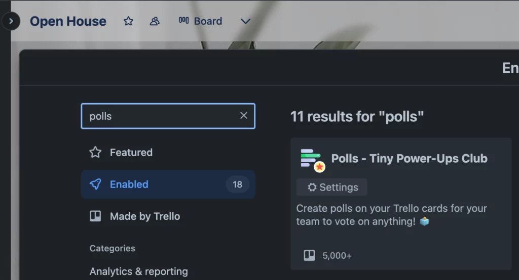 Trello polls power-up