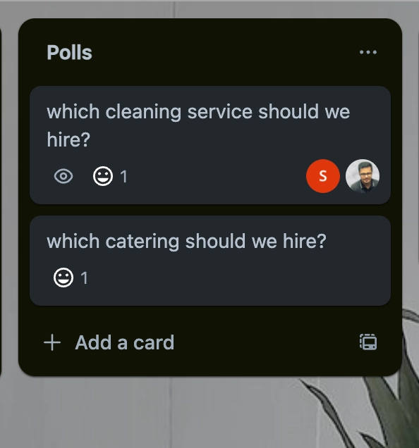 Trello polls