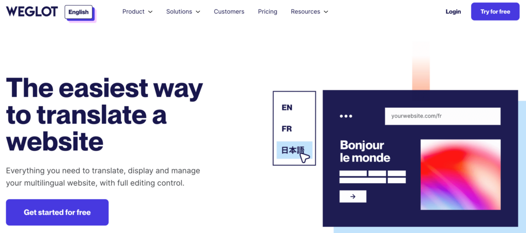 WEGLOT multilingual wordpress plugin