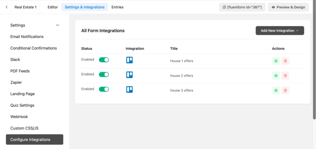 how to import form entries to Trello cards step 5