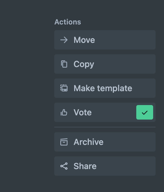 how to vote on a Trello card step 1