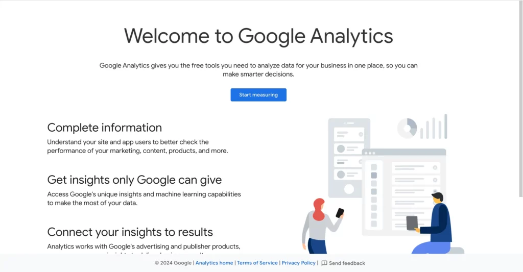 Creating Google Analytics account