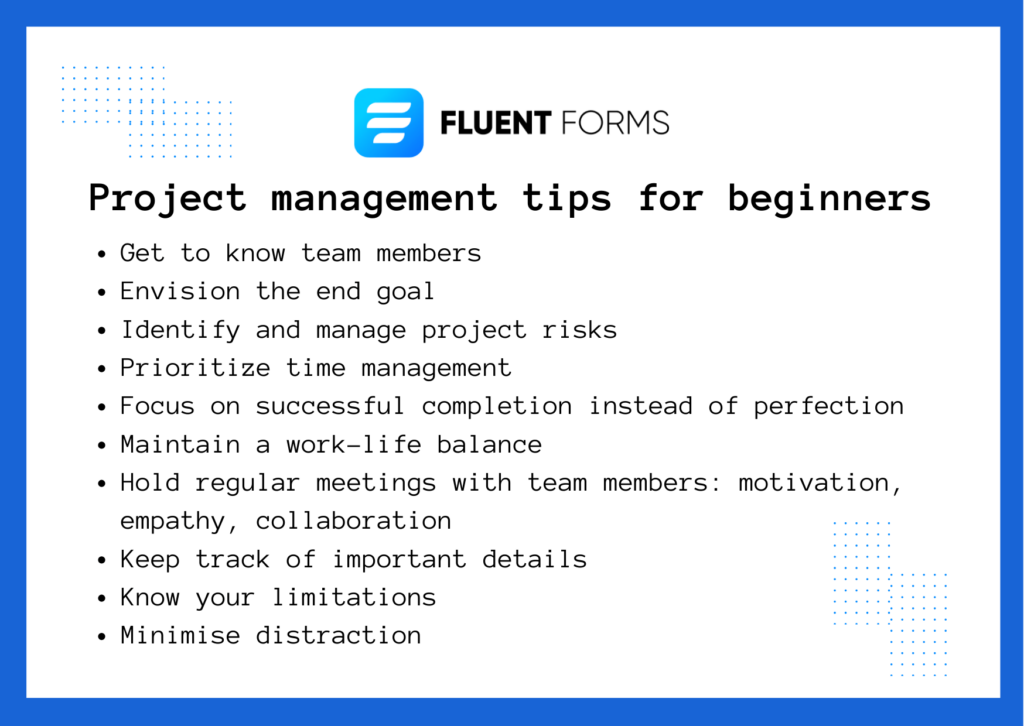 Project management tips for beginners