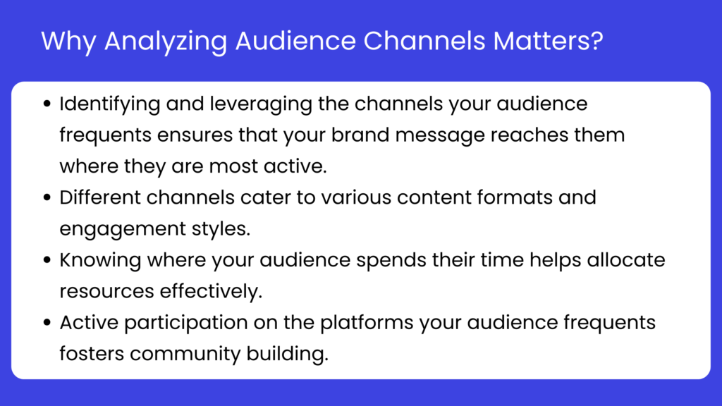 why analyzing audience channels matters
