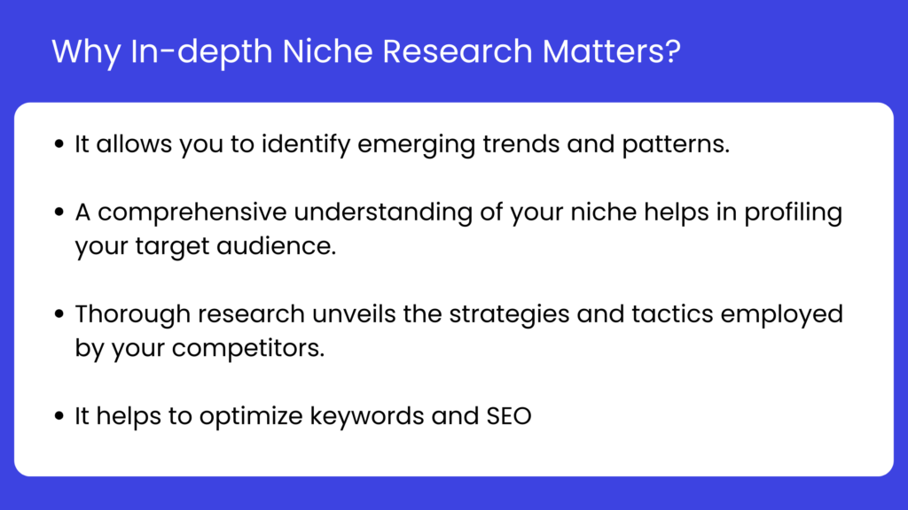 why should you research your niche on a deeper level