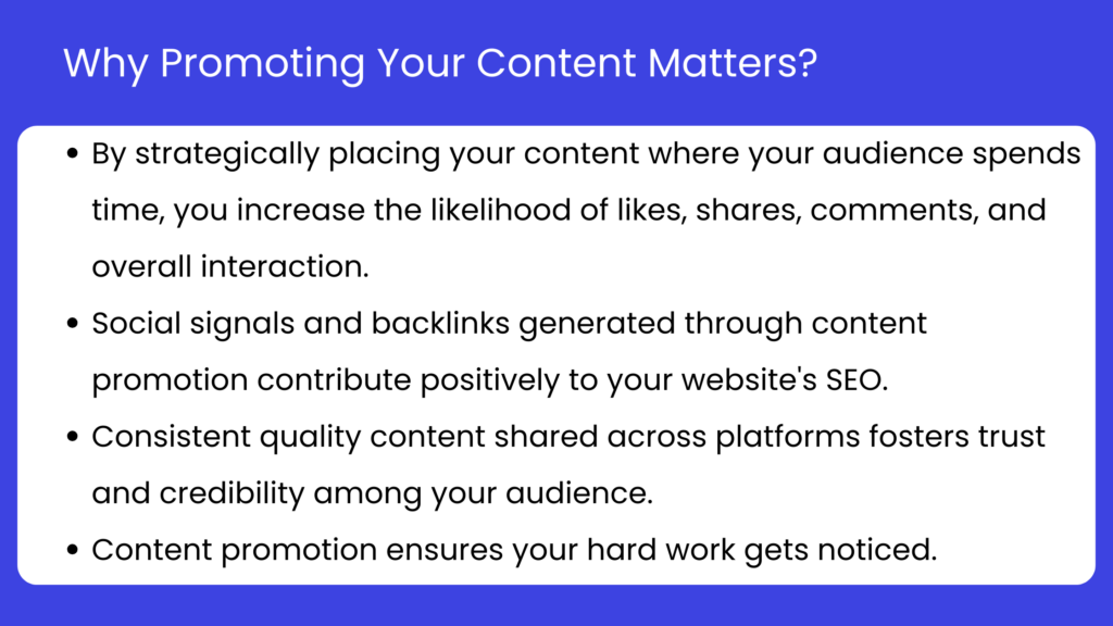 why promoting your content matters