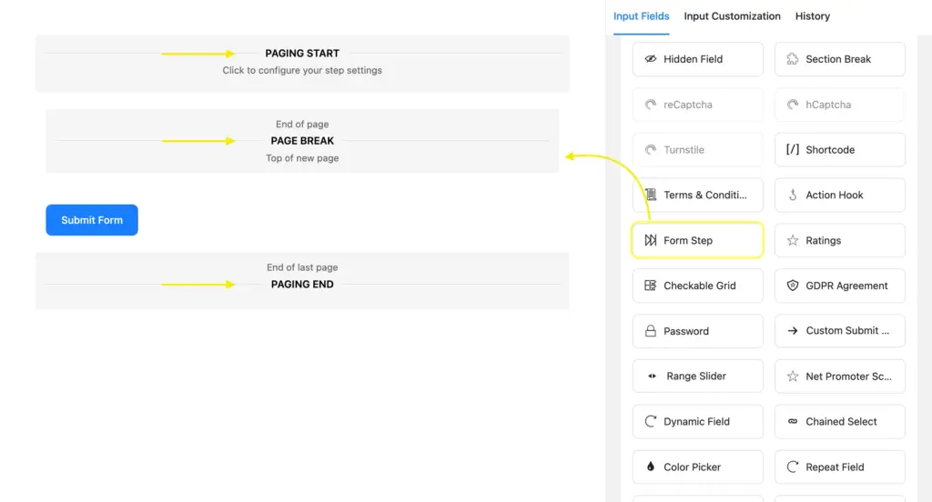 add form step