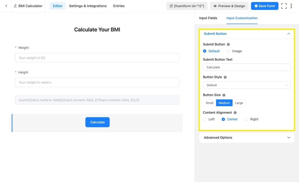 Create a WordPress BMI Calculator for Health-Focused Website - Fluent Forms