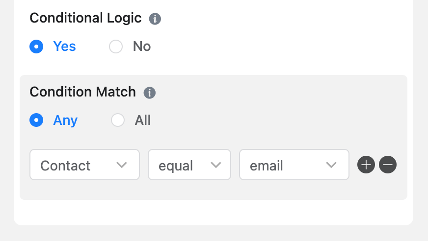conditional logic in WordPress forms