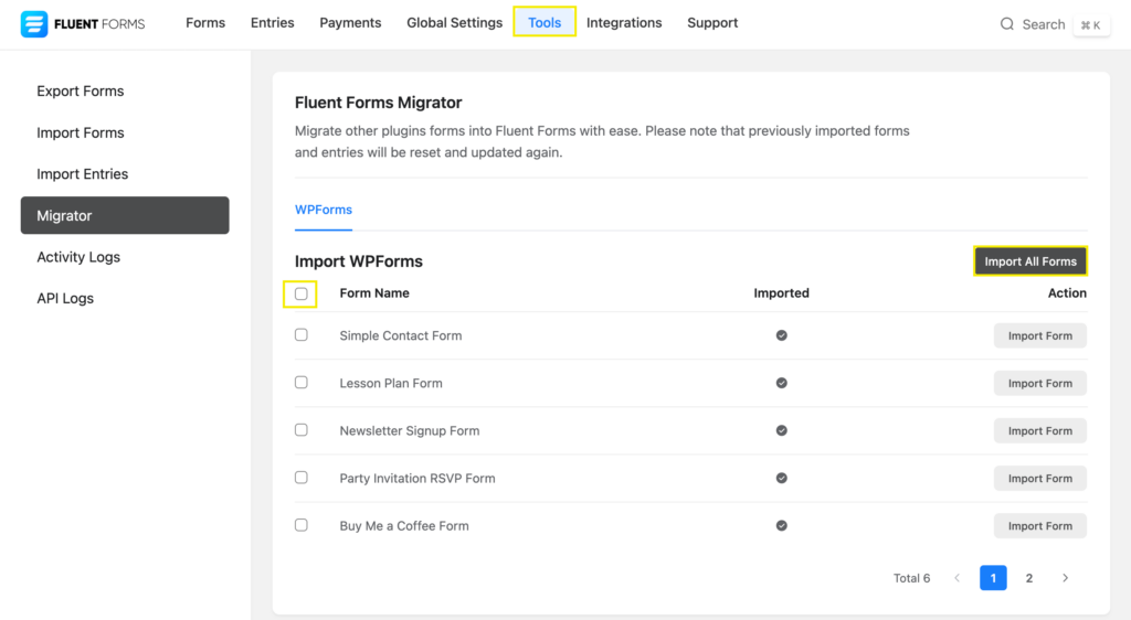 Fluent Forms Migrator