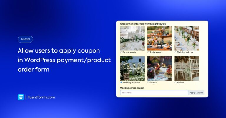 How to Allow Users to Apply Coupons in Payment/Product Order Forms
