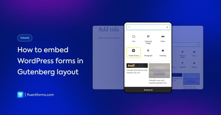 How to Embed Your WordPress Forms Directly in Gutenberg Layout