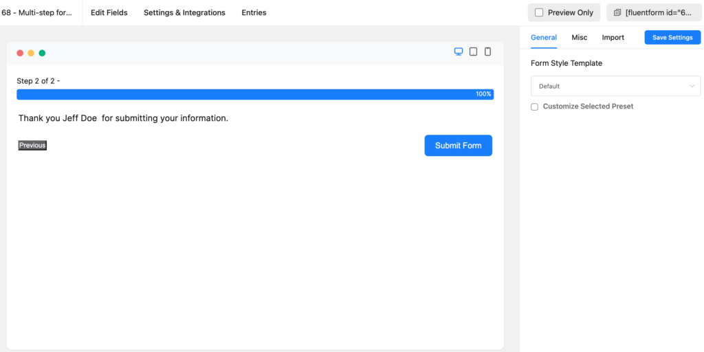 Dynamic input field example